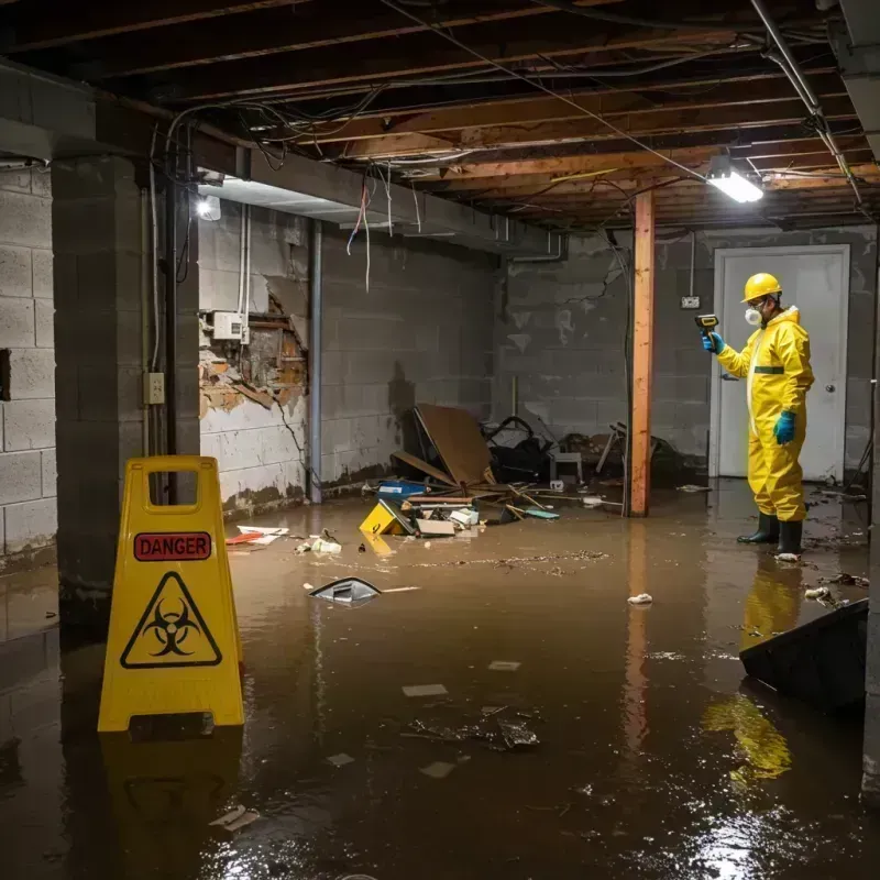 Flooded Basement Electrical Hazard in Clayton County, IA Property